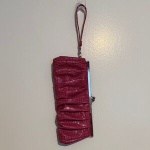 Kenneth Cole Pink Textured Clutch with Wrist Strap